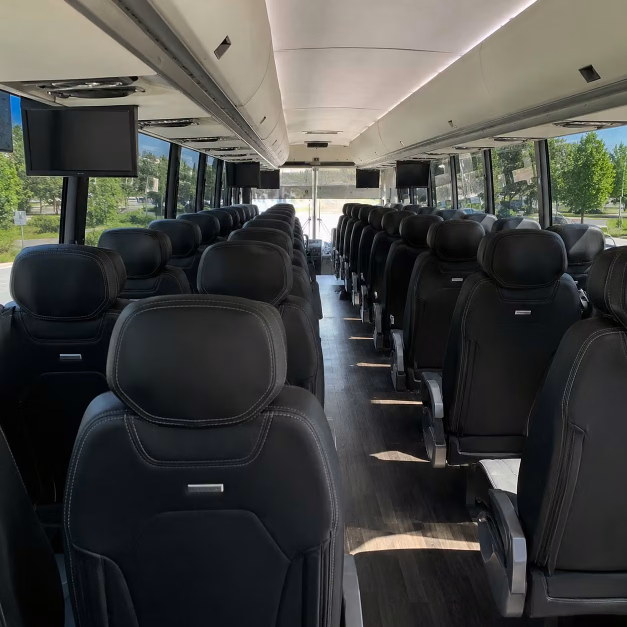 56 passenger charter bus interior